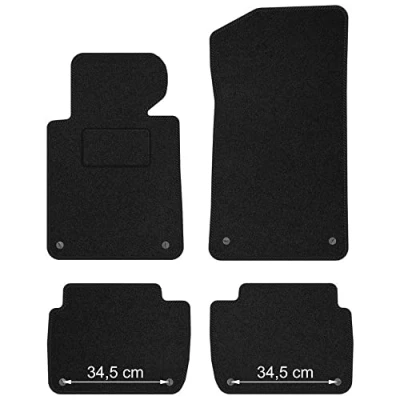 Abbildung von M MOTOS Velours Standard fußmatten für BMW 3er E46 1998 2004 Standard, Gewebt, Schwarz Auto Erleben Sie neuen Fahrkomfort mit einem Satz Ihr
