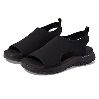 Abbildung von Skechers Damen Flex Appeal 4.0 Sneaker, Schwarzes strukturiertes Jersey, 39 EU