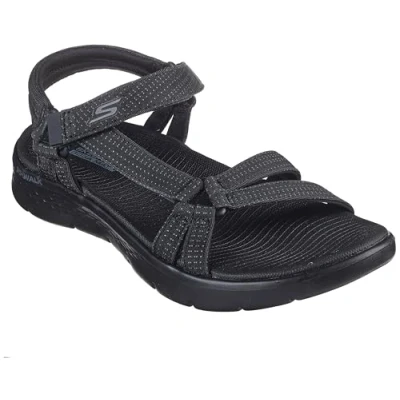 Abbildung von Skechers Damen Go Walk Flex Sandal Sublime Sportsandale, Schwarz/Schwarz, 35 EU