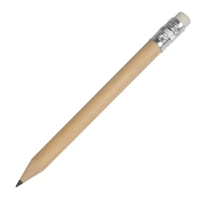 Abbildung von Easy Gifts Bleistift 100 Mini Bleistifte mit Radierer / Härtegrad: HB unlackiert