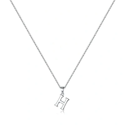 Abbildung von TINGN Silber Kette mit Buchstaben Damen Mädchen, Hypoallergene Halskette Ketten Anhänger S925 H Schmuck Geschenke für Frauen Mädchen