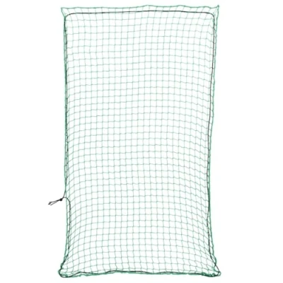 Abbildung von vidaXL Anhängernetz, Hängernetz mit Gummiseil, Abdecknetz für Anhänger, Transportnetz Ladungssicherungsnetz Gepäcknetz, Grün 2,5x1,5m PP