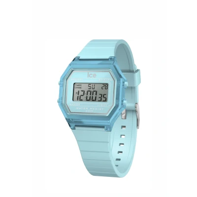 Abbildung von Ice Watch Retro Clear Small Digitaluhr für Kinder, Größe: One Size, Blue