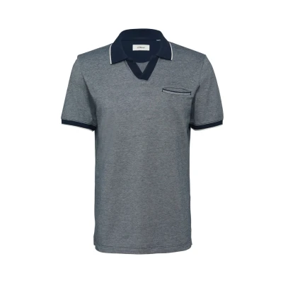 Abbildung von s.Oliver AUS Bicolour Poloshirt, Herren, Größe: Large, Tiefblau