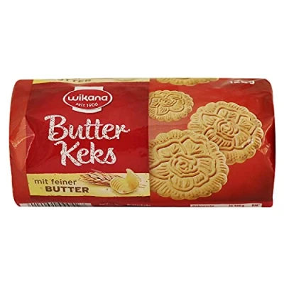 Abbildung von 2er Pack Wikana Butterkeks 2 x 125 g Butterplätzchen Kekse
