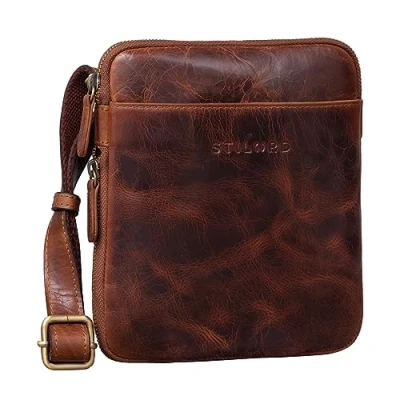 Abbildung von STILORD Schultertasche &quot;Carson&quot; Kleine Herren Leder Tasche