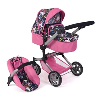 Abbildung von CHIC2000 Kombi Puppenwagen Linus, Einhorn, (Set), mit Babywanne und Autositz