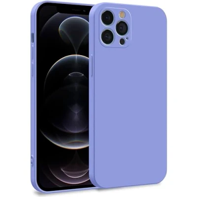 Abbildung von MyGadget Hülle für iPhone 12 Pro Zweilagige Handyhülle mit Kameraschutz Cover Innenfutter &amp; Silikon außen Flieder