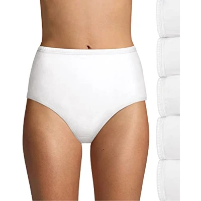 Abbildung von Hanes Damen High Waisted Briefs Panties, Lightweight Moisture Wicking Underwear, 6 Pack Slip, Weiß, 6er Pack, 7