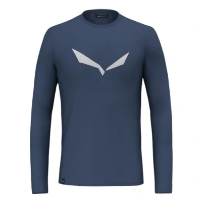 Abbildung von Salewa Solidlogo Dry Long Sleeve Tee Men, Blue, 3XL