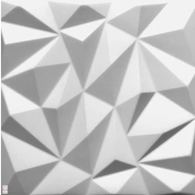 Abbildung von Eurodeco 3D Wandpaneele Wandverkleidung Paneele Dekoren Deckenpaneele Wanddeko Platten Wandtattoos aus Polystyrol XPS Styropor 50 x cm, 3 mm Stärke, Zirkon Weiß, 8 Stück (2m²)