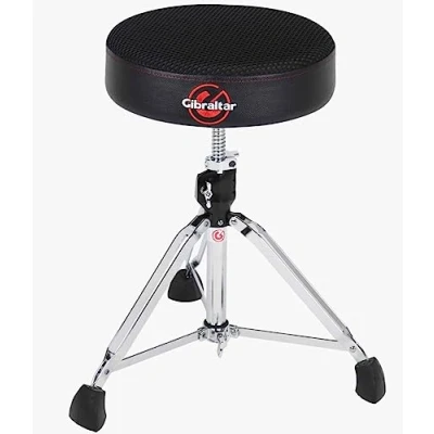Abbildung von Gibraltar Schlagzeughocker, Drumhocker 9800 Series Air Tech, 9808ARW (Durchmesser: 35cm, Dry Mesh Stoff, Super Lock, Drehspindel zur Höhenverstellung, Foot&#039; Gummifüße)