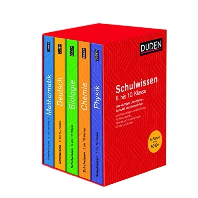 Abbildung von Duden Schulwissen 5. bis 10. Klasse 5 Bände: Alle wichtigen Unterrichtsinhalte kompakt und übersichtlich (Basiswissen Schule)