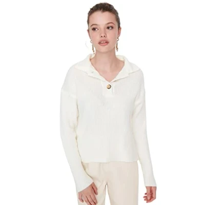 Abbildung von Trendyol Strickpullover, Damen, Größe: 38, Ecru