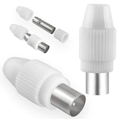 Abbildung von 1x Antennenstecker für Kabelfensehen DVB C Radio und T2 TV Antennen IEC Stecker (männlich) Koaxial Antennenkabel Kupplung Kabel BK Anlagen UHD HQ 4K von HB DIGITAL