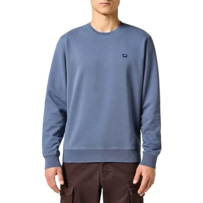 Abbildung von Wrangler SIGN OFF CREW Sweatshirt, Herren, Größe: Medium, Grisaille