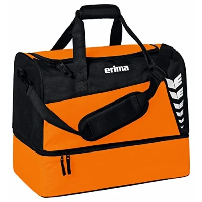 Abbildung von Erima Unisex Six Wings Sporttasche mit Bodenfach, orange/schwarz, S