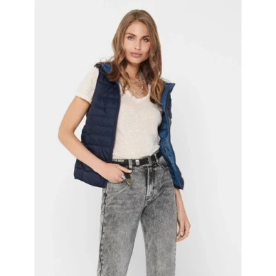 Abbildung von ONLY Onlnewtahoe HOOD Waistcoat Weste, Damen, Größe: Medium, Night sky