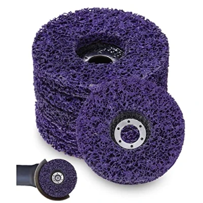 Abbildung von 125mm CSD Scheibe Schleifscheiben für Winkelschleifer [5 Stück], Grobreinigungsscheibe Schwarz Reinigungsscheibe Set, Schleif Nylongewebescheibe Clean Strip Disc, Ntfernen Sie Farbe, Rost