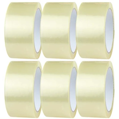 Abbildung von Crimson Starfish Paketklebeband Transparent 6 Rollen à 48mm x 66m Durchsichtiges Klebeband für das Verpacken von Paketen, Kisten, Kartons, Versand
