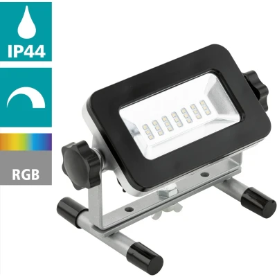 Abbildung von Eglo 32153 Aussenleuchte Strahler SCHWARZ PIERA 500 Lumen 14 x 10,5cm mit Schalter IP44