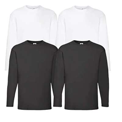 Abbildung von Fruit of the Loom 4 T Shirt Longsleeve M L XL XXL Langarm Verschiedene Farbsets auswählbar (L, Farbset 1)