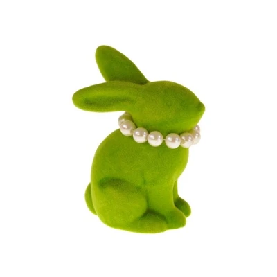 Abbildung von Werner Voß Hase mit Perlenkette grün 6,5x4,5x9cm