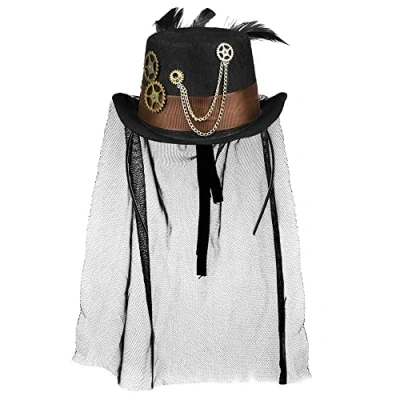 Abbildung von Elope Kostüm Steampunk Mini Zylinder schwarz, Viktorianische Kopfbedeckung passend zum