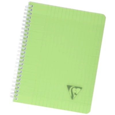 Abbildung von Clairefontaine 328716C Schulheft mit Spirale / Spiralheft Linicolor Fresh 17x22 cm, 90 Blatt 90g, französische Lineatur, Einband aus PP, farbig sortiert, 1 Stück