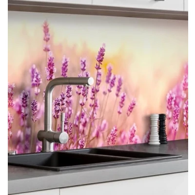 Abbildung von MyMaxxi Selbstklebende Küchenrückwand Folie ohne Bohren Motiv Blume 01 60cm hoch Klebefolie Wandbild Küche Wand Deko Blumen Natur Wiese 340 x