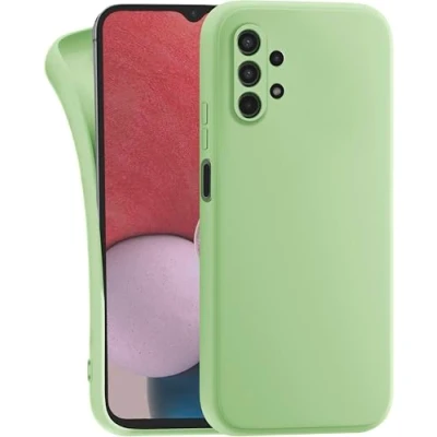Abbildung von MyGadget Hülle für Samsung Galaxy A32 5G robuste Silikon Schutzhülle TPU Case Slim Silikonhülle Back Cover Kratzfest Handyhülle Matt Grün