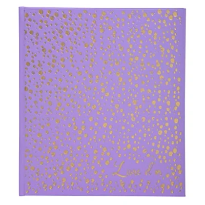Abbildung von Exacompta 387E Trendiges Gästebuch Plum&#039; Quadratisches Format 21x19 cm Kunstleder mit goldener Titelprägung&quot;Goldenes Buch&quot; und Goldschnitt 140 einfarbige weiße Seiten Farbe: violett