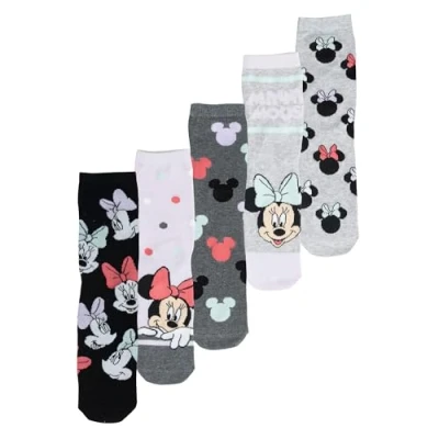 Abbildung von Disney 5ER PACK Minnie Mouse Socken, Damen, Größe: 38 43, Grey