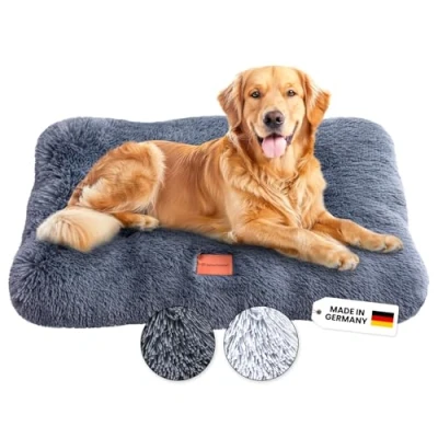 Abbildung von Wahre Tierliebe Tierbett Hundekissen Fluffy Premium Flauschiges Kuschelbett waschbar, 100% Polyester, Made in Germany, verschiedene Größen und Farben, waschbarer Bezug