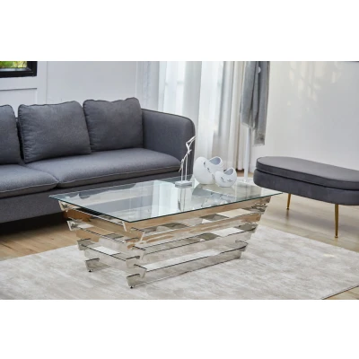 Abbildung von SalesFever Couchtisch, mit Design Gestell aus Stainless Steel