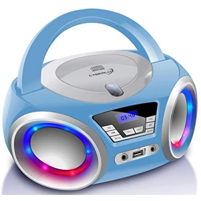 Abbildung von Cyberlux CL 900 tragbarer CD Player (CD, Boombox,tragbar,LED Disco Beleuchtung,FM Radio mit MP3 USB)