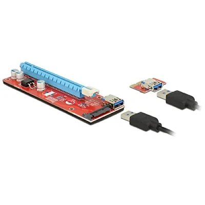 Abbildung von DELOCK 41423 Riser Karte PCI Express x1 x16 mit 60 cm USB Kabel