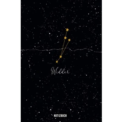 Abbildung von Notizbuch Widder: Sternzeichen Buch Astrologie Notizheft Tagebuch Aries Geschenk gepunktet (dot grid) 120 Seiten ca. A5 mit Softcover