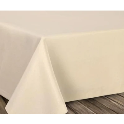 Abbildung von BEAUTEX fleckenabweisende und bügelfreie Tischdecke Tischtuch mit Lotuseffekt Tischwäsche in Leinenoptik, Eckig 90x90 cm, Creme