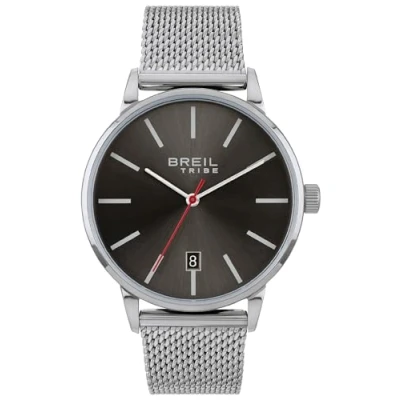 Abbildung von Breil Avery Herren Armbanduhr aus Edelstahl in der Farbe Silber Gun 41mm, Wasserdichtigkeit: 3Bar, EW0516
