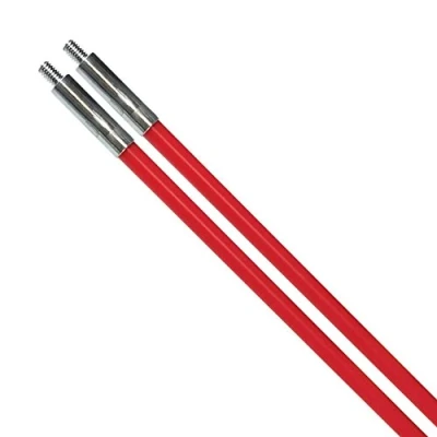 Abbildung von C.K MightyRods Pro 2 Stück 1m Kabelstangen 7mm Ø, 100% Splitterfrei Flexibilitäten Einziehstangen, Glasfaser Harz Elektrische Kabelziehhilfe, Elektroinstallation, Kabeleinziehhilfe Elektriker CK T5431