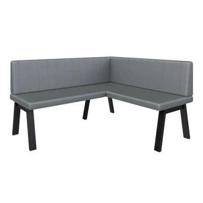 Abbildung von Eckbank Akiko Metal A Eckbankgruppe für Ihrem Esszimmer, Küche modern, Sitzecke, Essecke. Perfekt Küche, Büro und Rezeption. Solide Starke Verarbeitung. (168x142 Rechts Soft29)