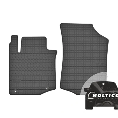 Abbildung von moto MOLTICO Vorne Gummi Automatten Gummimatten Passgenau Allwetter Fussmatten Auto passend für Toyota Aygo, Citroen C1, Peugept 107 (2005 2014)