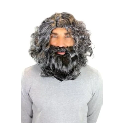Abbildung von WIG ME UP 6098A+B P103 68 Karneval Fasching Perücke &amp; Bart Urmensch Neandertaler Waldschrat Einsiedler