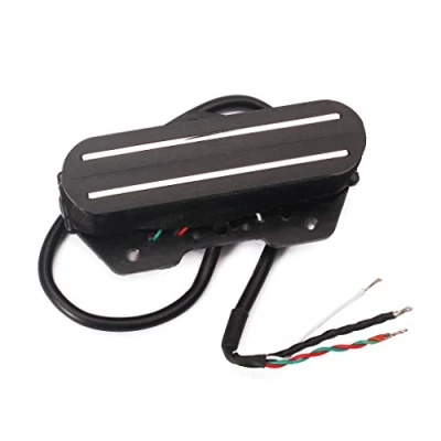 Abbildung von Alnicov Dual Hot Rail Humbucker Tonabnehmer Single Coil Gitarren passend für TL Strat Squier Tele E Gitarre, Schwarz