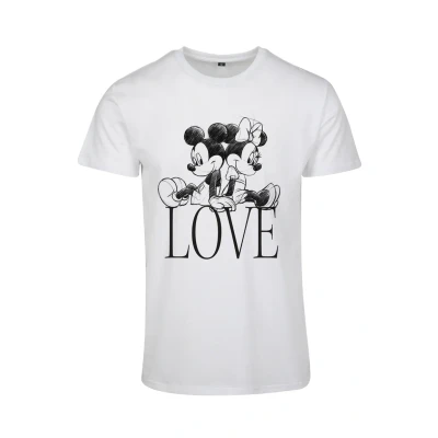 Abbildung von Merchcode Minnie Loves Mickey Tshirt print, Damen, Größe: Large, White