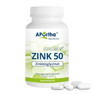 Abbildung von APOrtha® Zink 50 Zinkbisglycinat vegane Tabletten 190 St