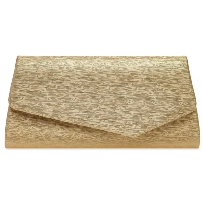 Abbildung von Caspar TA527 Damen elegante Glanz Clutch Tasche Abendtasche, Farbe:bronze, Größe:Einheitsgröße