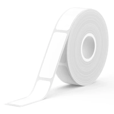 Abbildung von SUPVAN E10/16 Etikettenband Thermo Mehrzweck Etiketten für Heim, Schule, Büro, 12 mm x 40 mm, 170 Etiketten/Rolle(Weiß)