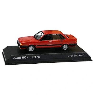 Abbildung von Audi A5 5809 Limousine 80 Quattro Modellauto 1:43 Miniatur Modell, rot